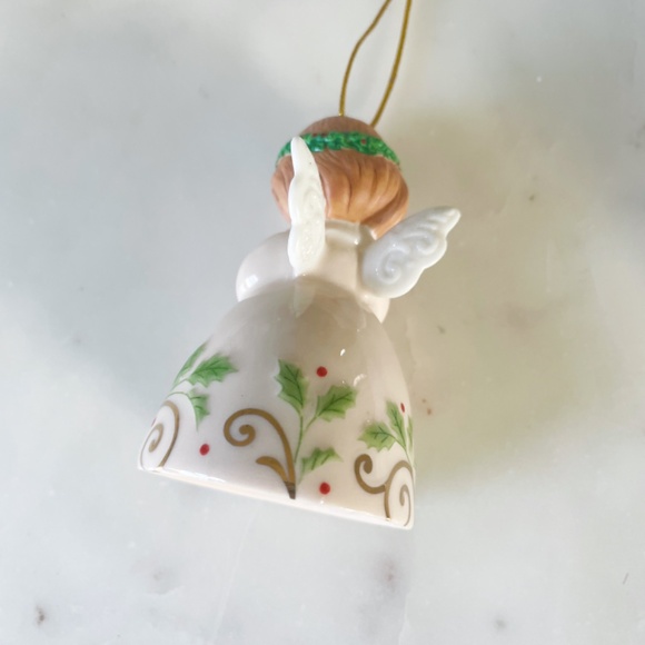 Christmas Angel Ornaments, Set of 2, Child Angels with Bell - Picture 6 of 12